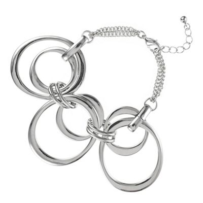 Designer silver oval link bracelet